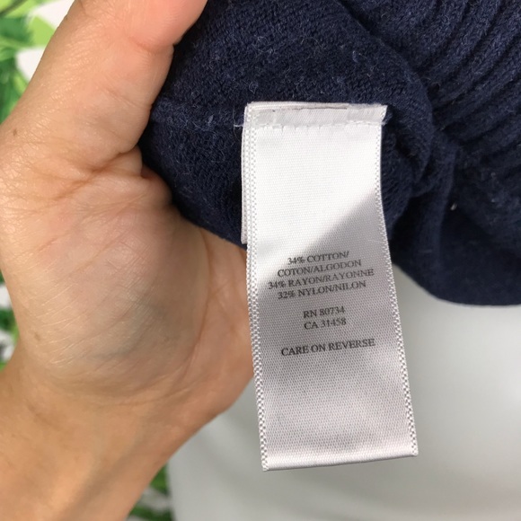 5 for $25 BCBGMAXAZRIA Blue Short Sleeve Sweater - Picture 5 of 8